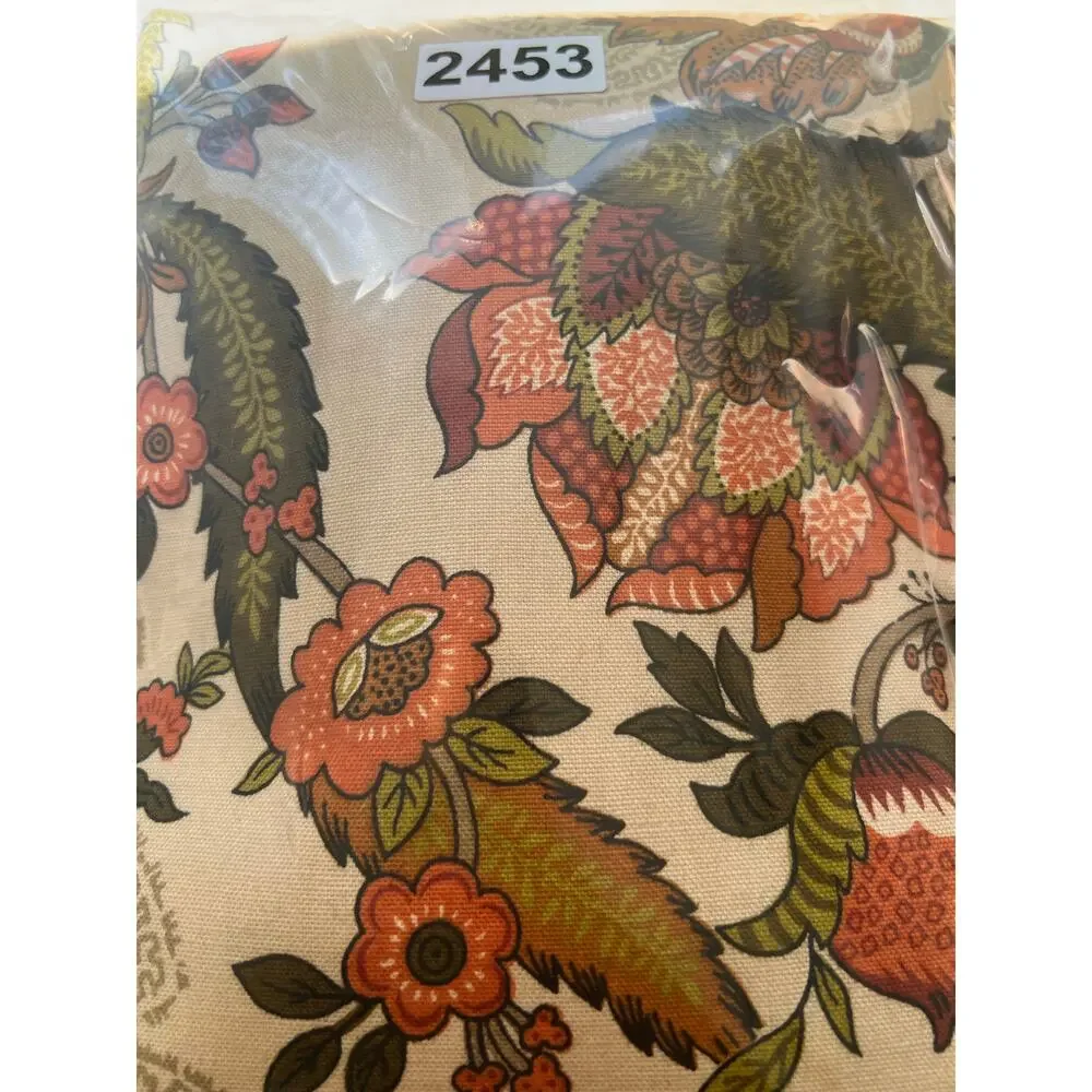 1970s Vintage Hanging Travel Garment Bag Orange & Green Floral JL